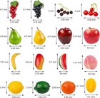 Toopify 20 Pcs Artificial Fruits Pack  Fake For Home Uk 2  Assorted 