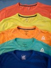 Lot Of 5 Men   s Performance Athletic Shirts