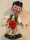 Vintage Pelham Puppets Pinocchio Disney Hand-painted Wood Marionette Green Hat