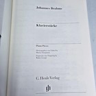 Brahms Klavierst  cke Piano Pieces Urtext Henle Germany Sheet Music Score Book