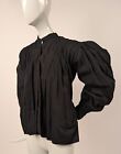 Victorian 19th C Black Blouse W Full Puff Sleeves