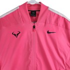 Nike Rafael Nadal Rafa Court Tennis Jacket Mens M Pink Bomber Full Zip Sport