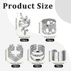 50pcs Silver Hair Jewelry For Braids Dreadlocks Hair Cuffs Beads Charms For Wome