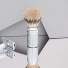 M  hle Traditional Silvertip Badger Shaving Brush   Chrome Plated Stainless