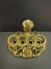 Vintage Matson K508 Gold Plated Rose Lipstick Holder 6 Slot Hollywood Regency