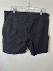 Hanes Women   s High Rise 7    Inseam Cotton Stretch Casual Black Shorts Size Xxl