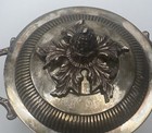 Vintage Silver Plate Footed Bowl With Lid And Acorn Handle Top