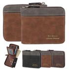Men Rfid Blocking Leather Bifold Wallet Credit Card Id Holder Zip Around Purse