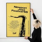 Vintage 1960s Jazz Festival Concert Poster Wall Art 24x36 Unframed