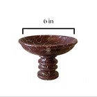 Cherry Rosso Levanto Fruit Tray  6    Marble Stand  Decorative Catch-all Bowl