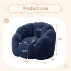 Maxyoyo Kids Bean Bag Chair Floral Shaped Bean Bag Sofa Plush Faux Fur Toddler