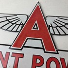 Vintage Flying A Gasoline Sign - Giant Power Gas Service Pump Advertising Sign