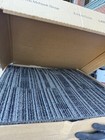 Karastan 24x24 Gray black Striped Nylon Textured Carpet Tile A91947