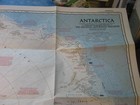 Vintage Large Antarctica Map National Geographic September 1957