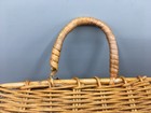 Woven Wicker Fisherman s Creel Basket Fly Fishing Foraging Display Brown Antique