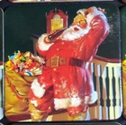 Lot Of 12 Retro Coca Cola Santa Claus Christmas Cork Back Drink Coasters Nos Vtg