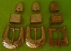 3 Vintage New Gold Silver Small Buckle Set Arabian Show Halter Or Throatlatch