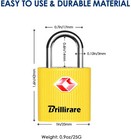 4 Pack Tsa Approved Luggage Locks With Keys  Travel Padlock  Zinc Yellow 