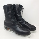 Canadian Zephyr Ice Skating Outfit No  6314 Black Leather Mens Size 9 Vintage