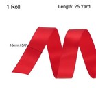 5 8  25 Yard Satin Ribbon Grosgrain Wedding Bouquet Ribbon Red