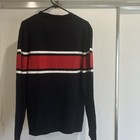 Connor Mens Cardigan Navy Blue Red Stripe Medium Winter Knit Jumper Cold Weather