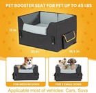 Elevated Dog Car Seat Booster Bed For Small Dogs   Cats     Travel Carrier Seat