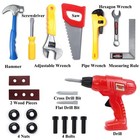 Kids Tool Set     20 Pcs Toddler Tool Set With Toy Drill  Pretend Play Kids Toy   