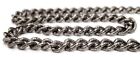 3 Feet Vintage Antique Silver Plated Open Link 5 5mm  Knurled Curb Chain M103