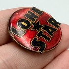 Lone Star Beer Lapel Pin Red Round Enamel Pabst Brewery Advertising Vintage