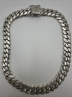 925 Sterling Silver Heavy Solid Cuban Curb Link Chain Necklace 24    19 5mm 458g