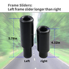 750-4519 Black No Cut Frame Sliders Fits Kawasaki Ninja 650 Z650 2017-2023