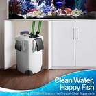 Aquarium Canister Filter For Up To 150 Gallon Fish Tank-525gph  W  3 Media Trays