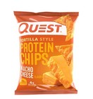 Tortilla Style Protein Chips - 19g Protein - Nacho Cheese  8 Bags 