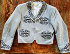 Authentic Vintage Men   s Mariachi Traje De Charro Suit     Grey With Blue Details