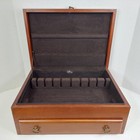 Pacific 12 Setting Silverware Anti-tarnish Felt Wood Storage Box Chest W Drawer