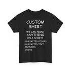 Custom Printed T-shirt  Personalized With Text  Pictures  Logos -unisex 