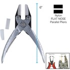 The Beadsmith Parallel Pliers With Double Nylon Flat White  Silver  Black