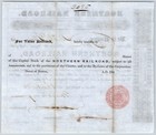1849 Boston  Ma Northern Railroad Stock Certificate No  6019 For 2 Shares