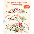 Uimoso 70pcs Wooden Train Set For Kids Ages 3-8with Tracks And Construction