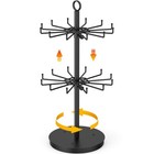 2 Tier Rotating Jewelry Display Stand - 24 Hook Keychain   Necklace Organizer  B