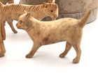 19th C Hand Carved Wooden Folk Art Animal Lot Goat Pig Sheep Elephant Primitive