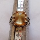 Rare Vintage Silver Ring With Brown Stone Carnelian Ornate Handcrafted