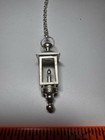Dollhouse Miniature Hanging Coach Lamp By Clare-bell Brass Non Electric Silver