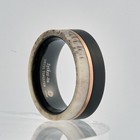 8mm Atop Deer Antler Rose Gold Plated Men s Wedding Band Tungsten Ring