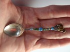 Vintage Sterling Silver Alaska Enamel Souvenir Demitasse Spoon