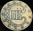 1853 Three Cent Silver Piece Trime 3c Type 1 Ungraded Us Coin Cc29777