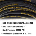 Hourleey 50ft Pressure Washer Hose With 3 8 Inch Quick Connect  High Tensile    
