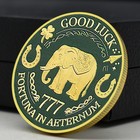 Lucky Coin Four Leaf Clover 777 Elephant Good Luck Challenge Coin Gift Medal