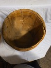 Vintage Primitive Rustic 17  X 12   Wooden Wire Metal Banded Nail Keg Barrel