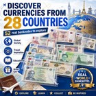 Us 52 Pcs Different World Currency Foreign Banknotes Paper Money Unc Gift Packs